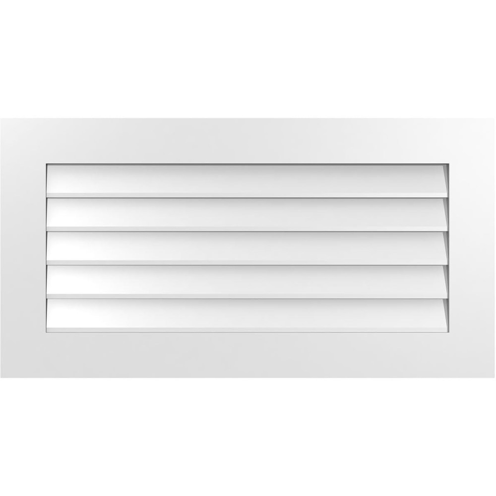Ekena Millwork 38W X 20H Vertical Surface Mount Pvc Gable Vent Non-Functional