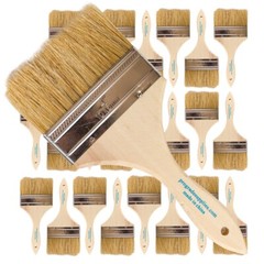 24Pk – 4″ Chip Brushes for Paints, Stains, Varnishes, Glues & Gesso