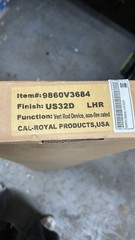 9860V3684 Cal-Royal surface vertical rod exit device See Pics 30 Day Warranty