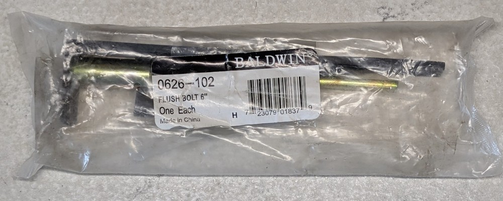 Baldwin 0626-102 Flush Bolt 6 inch