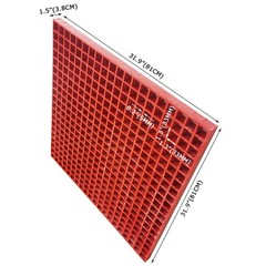 2.6ft*2.6ft Red Fiberglass FRP Grating AStructural Material for Floor Platform