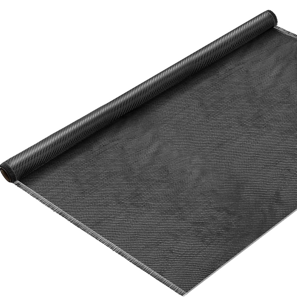 Tudomro 4.17ft x 39.4” Carbon Fiber Fabric Black Pure 50 x 39.4”,