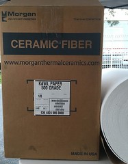 1/8″ Kaowool 12″ x 12″ Ceramic Fiber Paper KAWL 500 Grade 2300F Thermal Ceramics