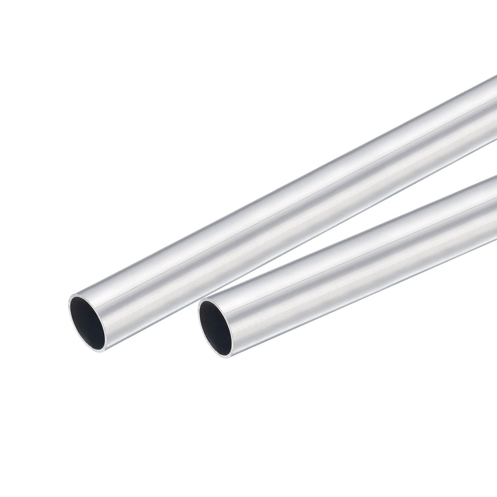 uxcell 6063 Aluminum Round Tube 18mm OD 16mm 18mmx16mmx300mm, Silver Tone