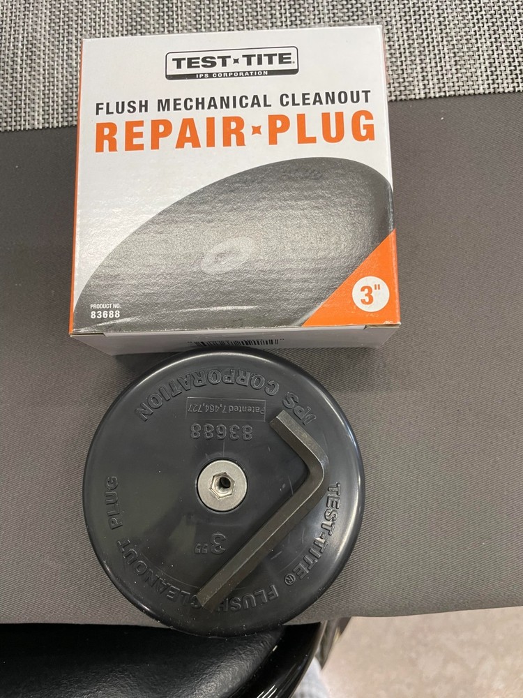 Test-Tite 83688 Flush Mechanical Cleanout Repair Plug 3″