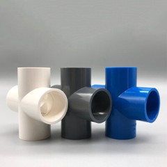PVC 4-Way Equal Water Supply Connector Coupling Pressure Pipe Fittings 20~160mm