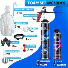 Spray Foam Insulation Kit (3Pk Kit-26.46oz) Expanding Foam Sealant