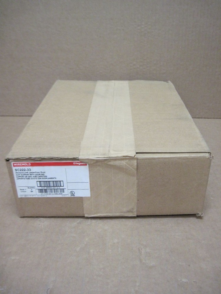 Wiremold Legrand SC222-33 Walker Duct Under Floor Support w/ Coupling *Box of 4*