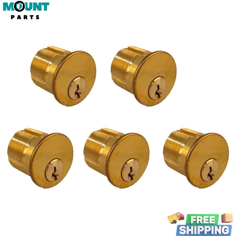 5X Mortise Lock SC1 Cylinders KD Adams Rite Type 10 Keys For Front Door Brass