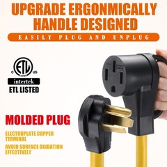 Tellegloww 10ft EV Charger Adapter Cord Compatible with NEMA 10-30P to 10FT