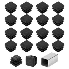 uxcell 3/8″ (10mm) Square Tubing End Caps, 50 Pcs 10 mm x 10 x 8 mm, Black