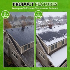 Pushglossy 1 Roll EPDM Rubber Roofing Membrane 39″ x 39 Inch x 10 Feet, Black