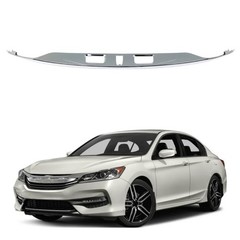 Chrome Rear License Garnish Trim Trunk Molding Replacement for Sedan 2016 2017