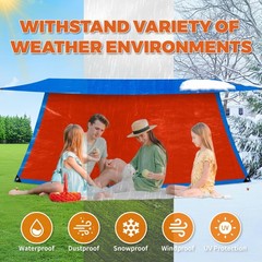 10×20 FT Heavy Duty Waterproof Tarp, 8 Mil Outdoor Protective Tarpaulin Cover…