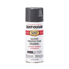 Rust-Oleum 7784830 Stops Rust Spray 12 Ounce (Pack of 1), Gloss Charcoal Gray
