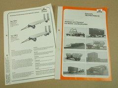 2 Brochures Goldhofer Low Loader Trailer Trailer for skipping and rolling troughs