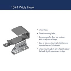 fit Kason SureClose Hydraulic Door Closer and Hook, Exposed Mounting, Adjustable