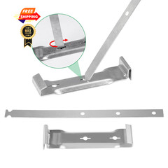 Ypzxola 10 Sets 5″ Aluminum Roof Gutter Hanger with Straps,Aluminum Silver