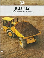 Equipment Brochure – JCB – 712 – Articulated Dump Truck – c1990 (E6498)