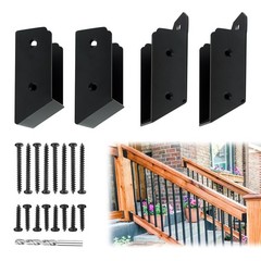30° Deck Railing Stair Brackets Connectors,Heavy Duty Steel 1.2 inch Thickn