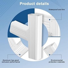 VYH Gutter Downspout Y Connector 2×3 Standard Left High Gloss White