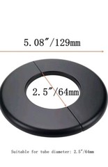 Flange Pipe Cover Decor for 2.5in/64mm Pipe Cover Decor, Black Lot of 25