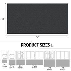 Large Commercial Door Mat, 4′ x 8′ Front Door Mat Outside Entrance, Low Profi…