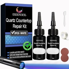 Premium Quartz Countertop Repair Kit, 2pcs White Granite And Marble Chip Repa…