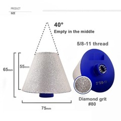 3″ Diamond Chamfer Bits Cone Milling Bit granite marble porcelain countersink