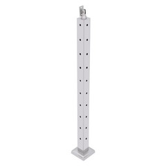 Stainless Steel Cable Railing Post Adjustable 0–90° Square Brushed Silver 36in