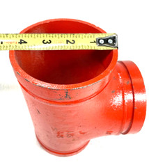 SPF Style ST-1 Straight Tee 4″ Grooved End IPS Pipe Size Fitting