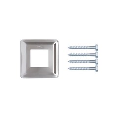 Stainless Steel Cable Railing Post Adjustable 0–90° Square Brushed Silver 36in