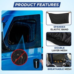 Truck 2-Pack Side Window Shade | Stretchable & Breathable Mesh Privacy Blacko…