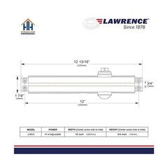 Lawrence Heavy Duty Door Closer Commercial Grade 1 – Adjustable 6-Speed Delay…