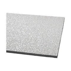 Armstrong 2910A Random Fissured Ceiling Tile, 24 In W X 48 In L, Square Lay-In,