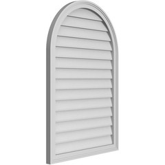 Ekena Millwork GVPRT28X4202SN Round Top 28″W x 42″H, Factory Primed White
