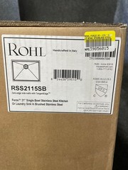 ROHL RSS2115SB Forze 21″ Single Bowl Stainless Steel Kitchen or Laundry Sink*