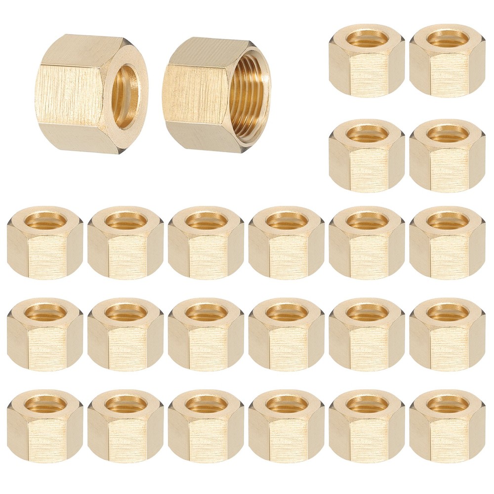3/8″ Brass Compression Nut,50Pcs Brass Compression Fitting Plumbing System