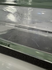 Vintage Glass Block 7.75 X7.75 X3.8 Very Thick and Heavy Made In Germany