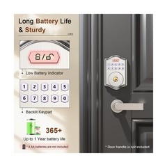 52HZ Keyless Entry Door Lock with Code, Electronic Keypad Deadbolt … Fast Ship