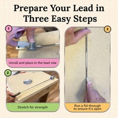 3/16″ Round U Lead Came for Stained Glass | 2 6ft Hobby Came for Stained Glas…