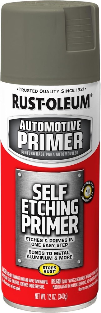Rust-Oleum Automotive Self Etching Primer Spray Paint, Dark Green, 12 oz