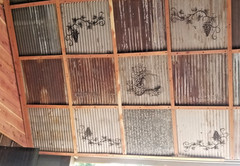(40 sq. ft.)Corrugated Metal Sheets 2×2 Ceiling Tiles Rustic Farmhouse Decor