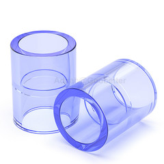 UPVC Pipe Fittings ID 20-110mm Straight Socket Coupling Joint Connector Clear