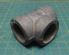 2″ NPT 3M Forged Steel SA/A105 B16 Tee Fitting, 9BG, 5.25″ Length 4.25″ Height