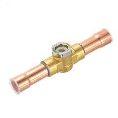 7/8 x 7/8 Sight Glass HVAC Universal Liquid Moisture Indicator Brass Copper
