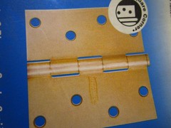 4″ Satin Brass Full Mortise Square Hinge Door Hinges 2Ct