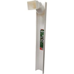 PALLET Downspout Extender, 6 ft L Extended, Plastic, White, For: 2 x 3 in and 3