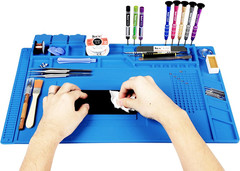 Kaisi Heat Insulation Silicone Repair Mat with Scale Ruler and Screw Position fo
