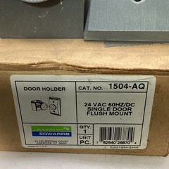 Edwards 1504-AQ Door Holder 24 Vac 60Hz/DC Single Door Flush Mount NEW